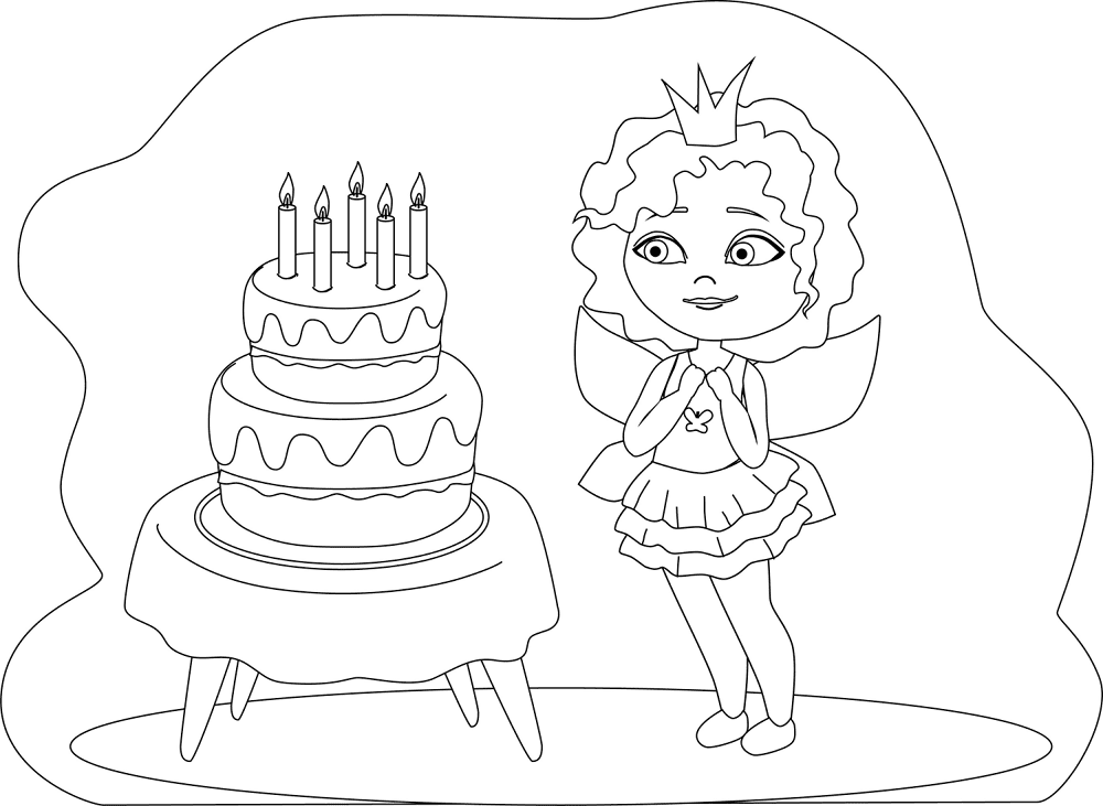 Desenho de Alegria para colorir e imprimir: número 19
