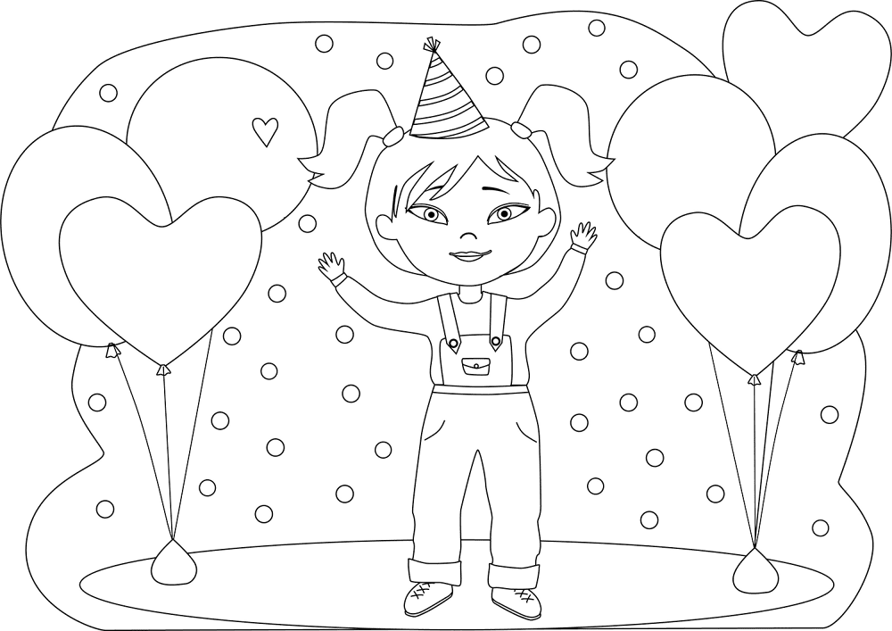 Desenho de Alegria para colorir e imprimir: número 20