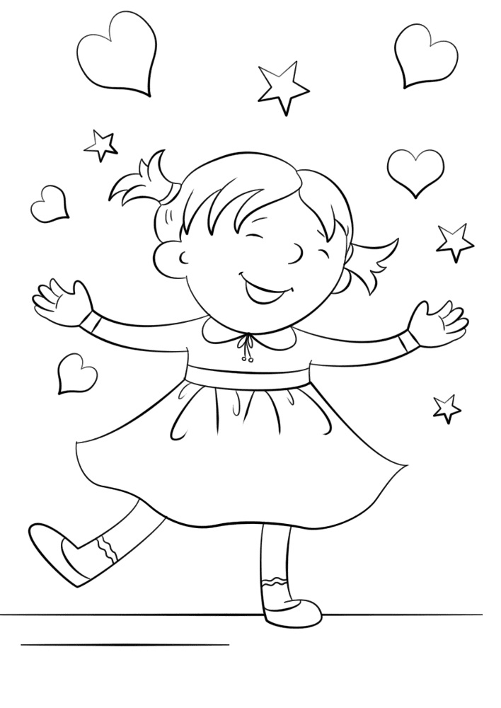 Desenho de Alegria para colorir