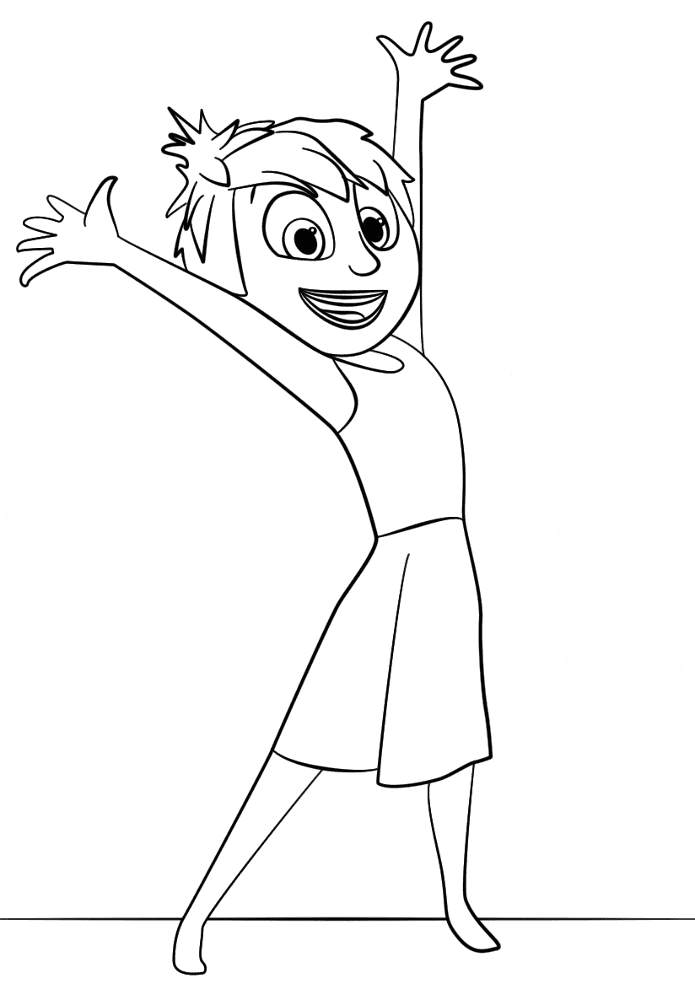 Desenho de Alegria para colorir