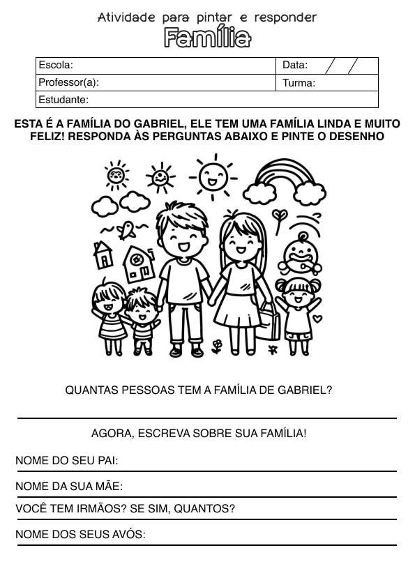 Desenho de Alfabetizacao para colorir e imprimir: número 7
