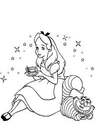 Desenho de Alice no Pais das Maravilhas para colorir e imprimir: número 8