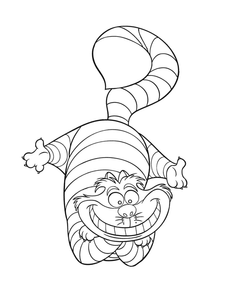 Desenho de Alice no Pais das Maravilhas para colorir e imprimir: número 18
