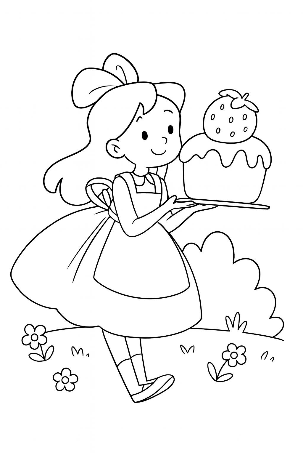 Desenho de Alice no Pais das Maravilhas para colorir e imprimir: número 21