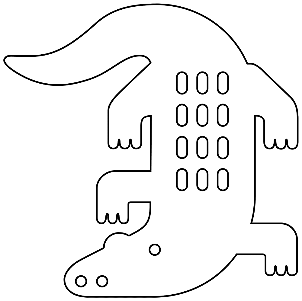 Desenho de Aligátor para colorir e imprimir: número 15