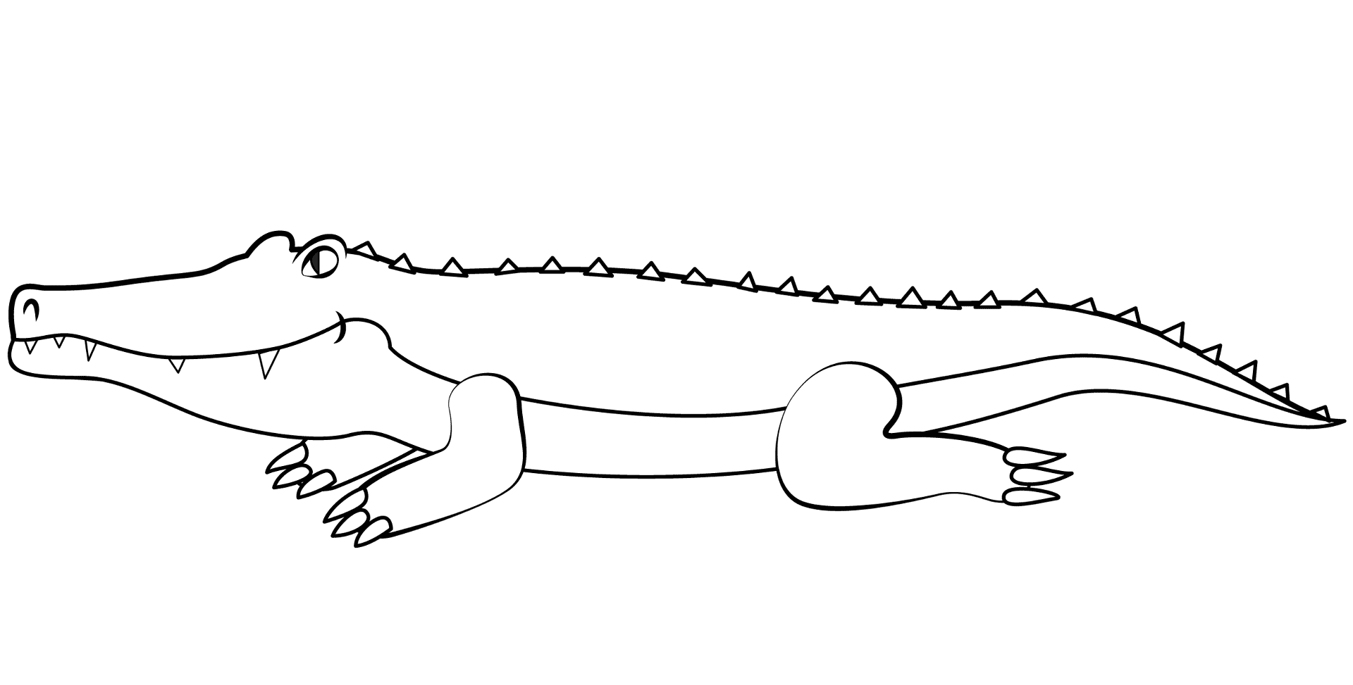 Desenho de Aligátor para colorir e imprimir: número 26