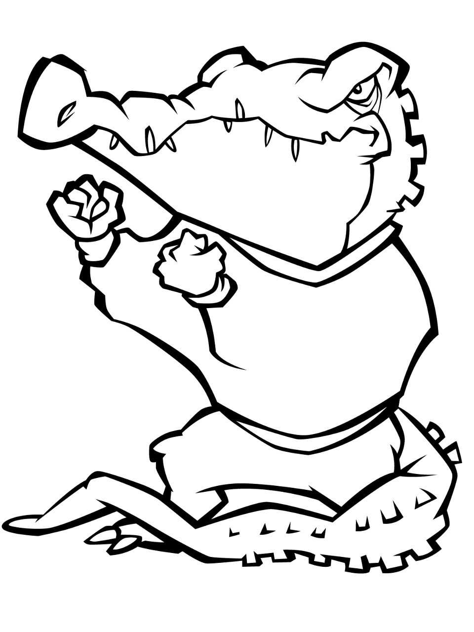 Desenho de Aligátor para colorir e imprimir: número 27