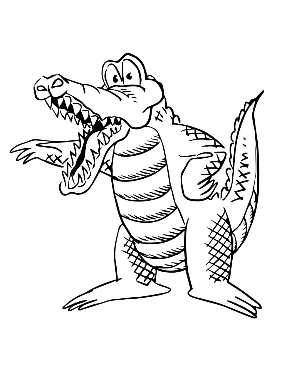 Desenho de Aligátor para colorir e imprimir: número 33