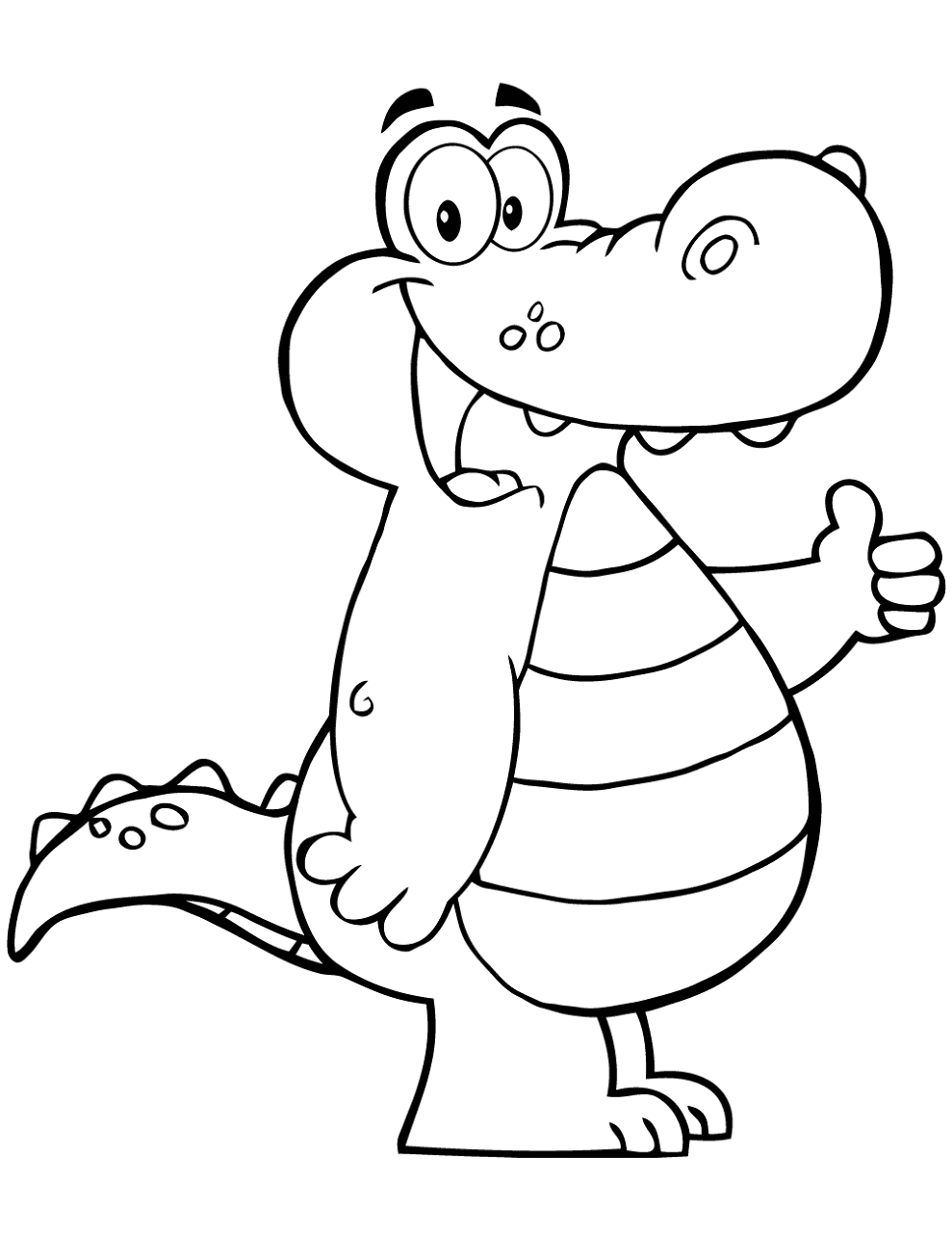 Desenho de Aligátor para colorir e imprimir: número 35