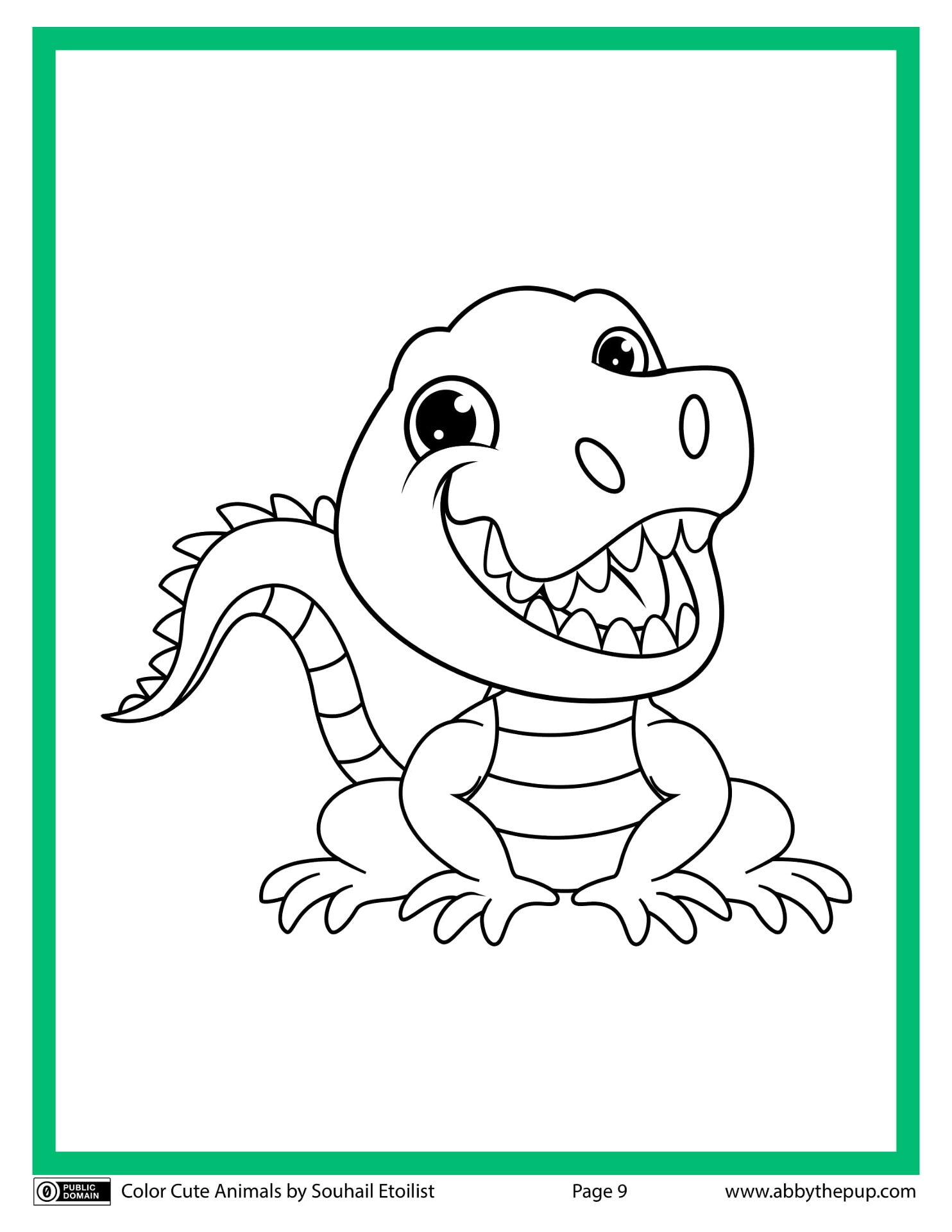Desenho de Aligátor para colorir e imprimir: número 41