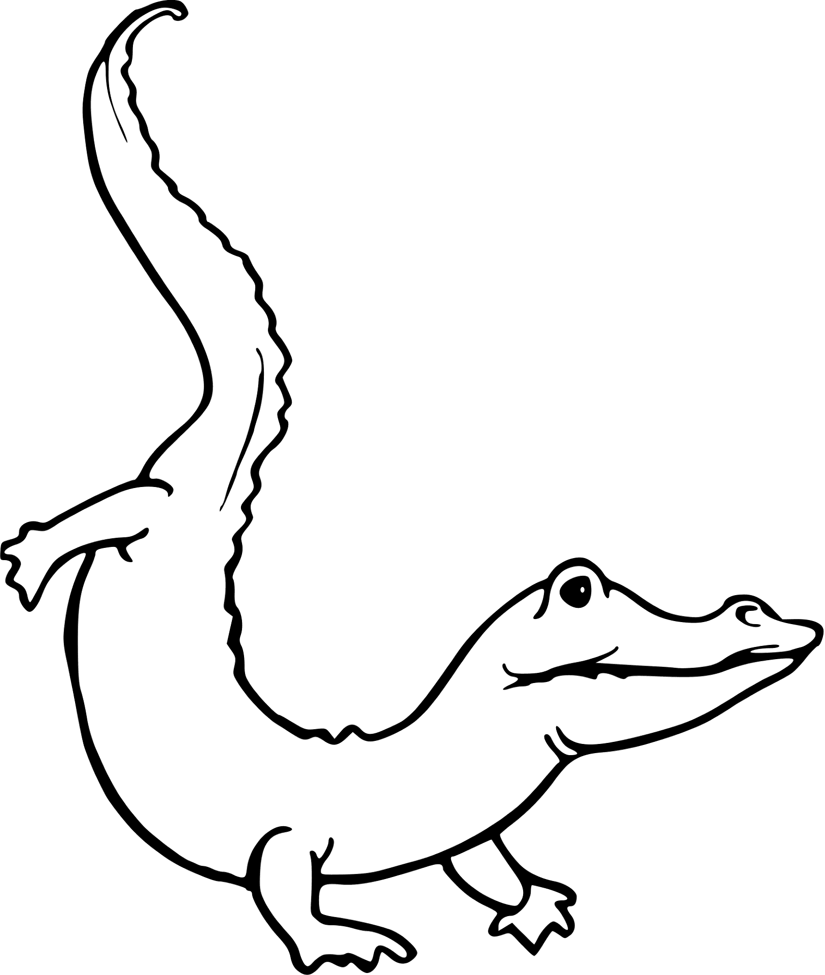Desenho de Aligátor para colorir e imprimir: número 43