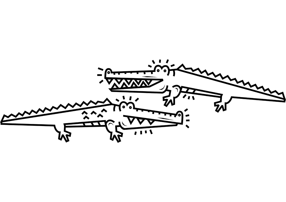 Desenho de Aligátor para colorir