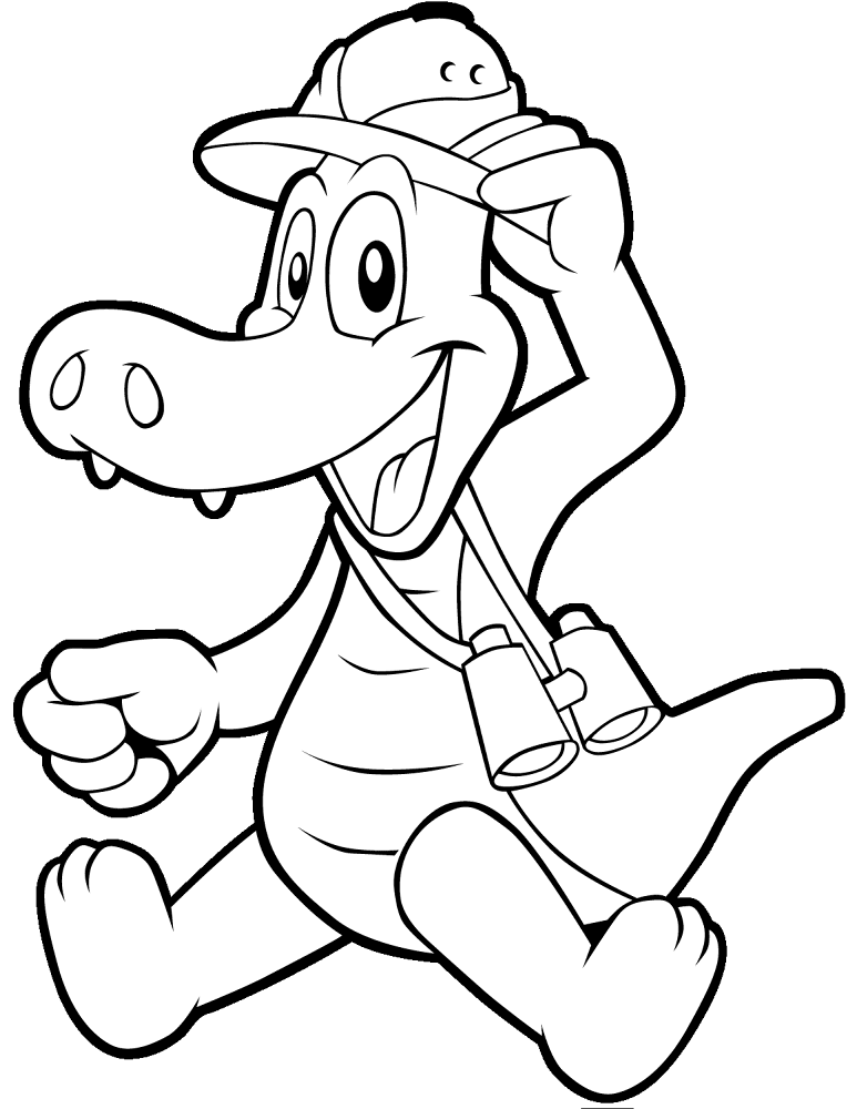 Desenho de Aligátor para colorir