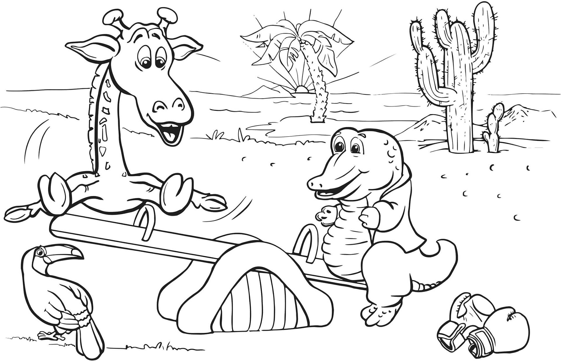 Desenho de Aligátor para colorir
