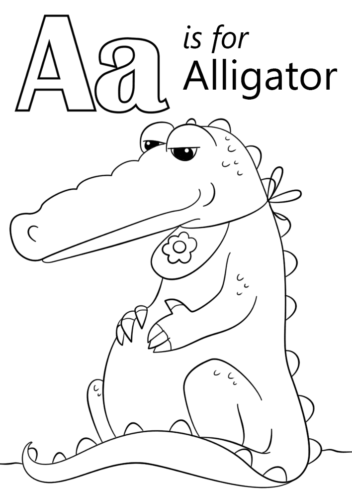 Desenho de Aligátor para colorir