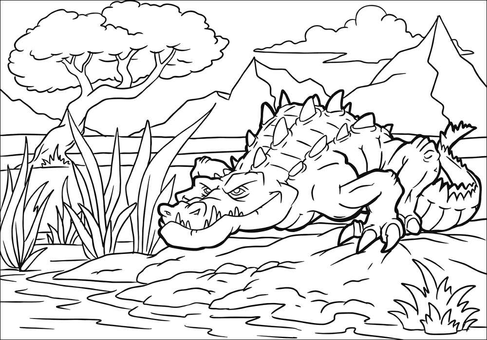 Desenho de Aligátor para colorir