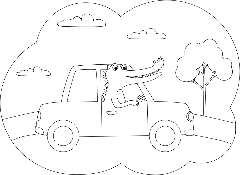Desenho de Aligátor para colorir