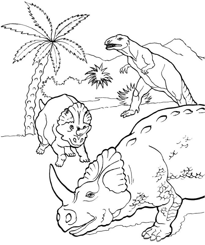Desenho de Alossauro para colorir e imprimir: número 8