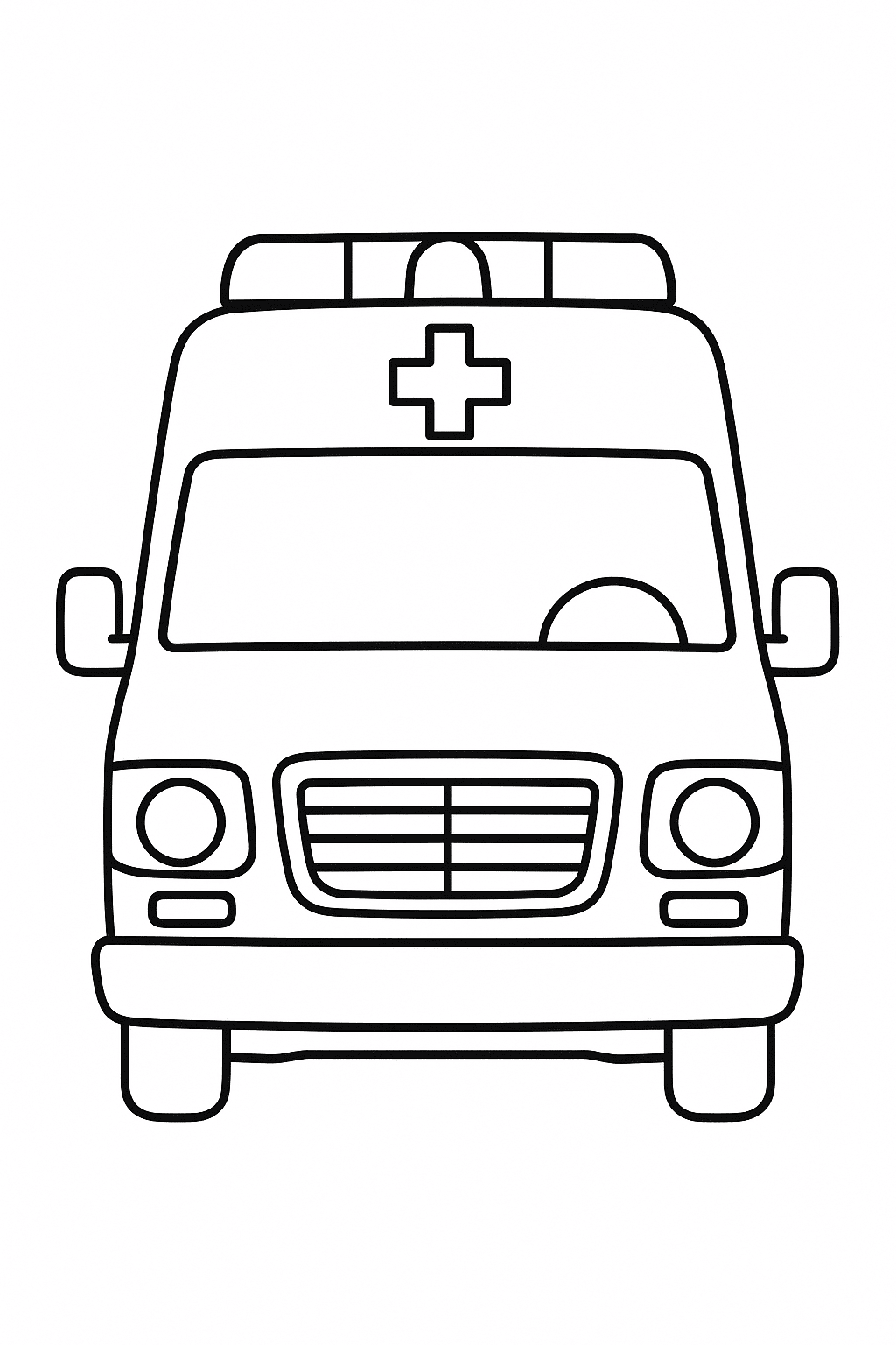 Desenho de Ambulancia para colorir e imprimir: número 2