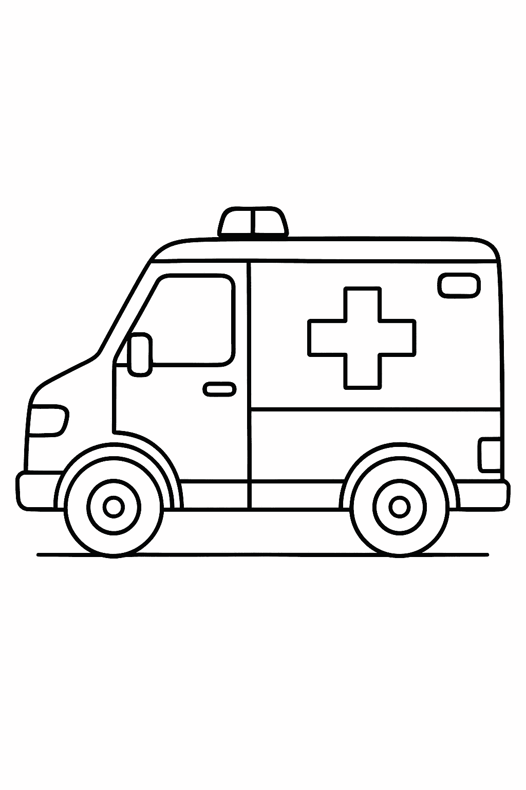 Desenho de Ambulancia para colorir e imprimir: número 3