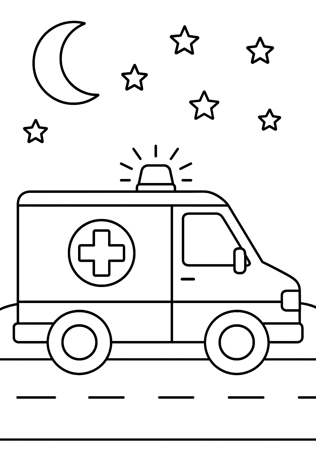 Desenho de Ambulancia para colorir e imprimir: número 12