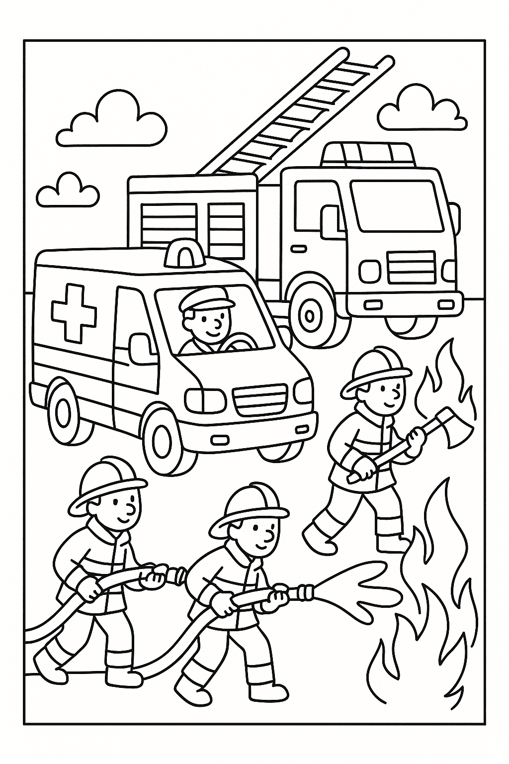 Desenho de Ambulancia para colorir e imprimir: número 14