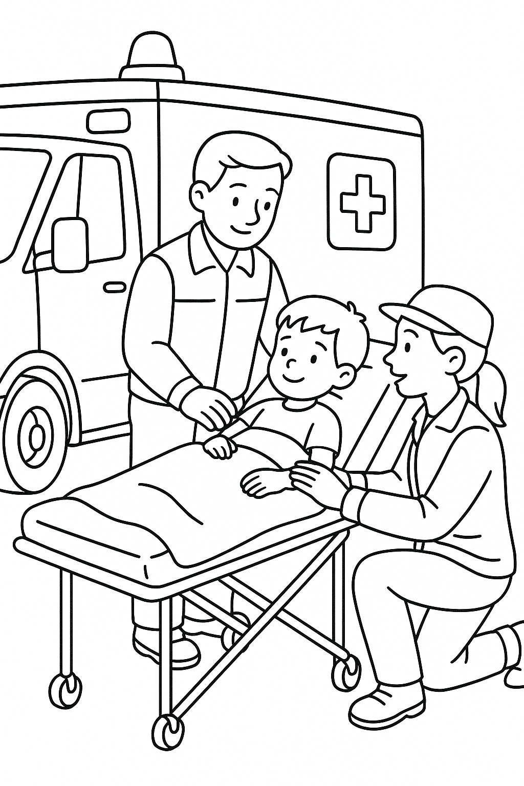 Desenho de Ambulancia para colorir e imprimir: número 16