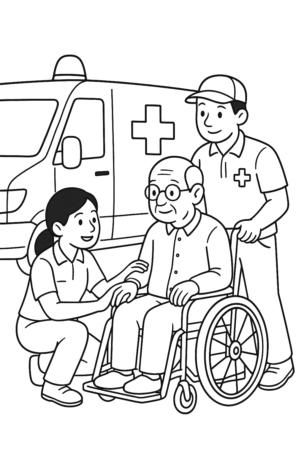 Desenho de Ambulancia para colorir e imprimir: número 17