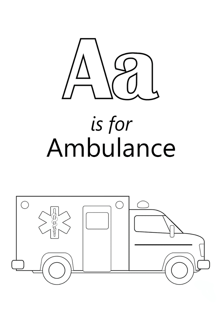 Desenho de Ambulancia para colorir e imprimir: número 22