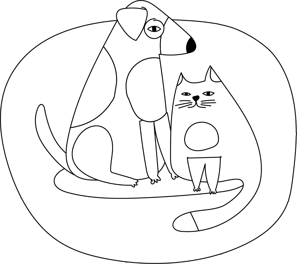 Desenho de Amizade para colorir e imprimir: número 5
