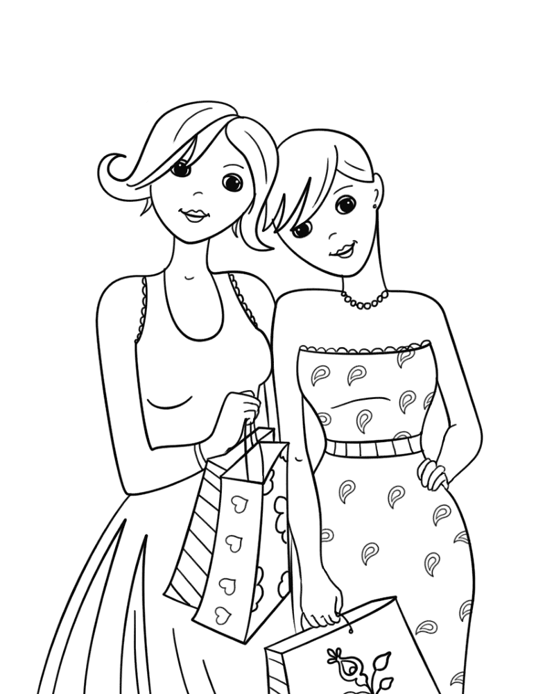 Desenho de Amizade para colorir e imprimir: número 28