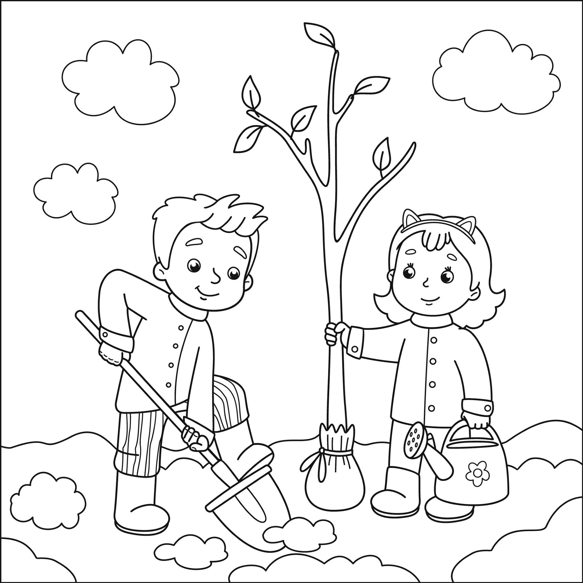 Desenho de Amizade para colorir e imprimir: número 32