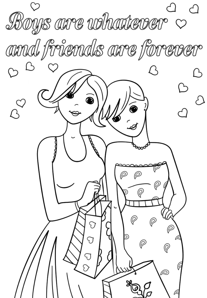 Desenho de Amizade para colorir e imprimir: número 35
