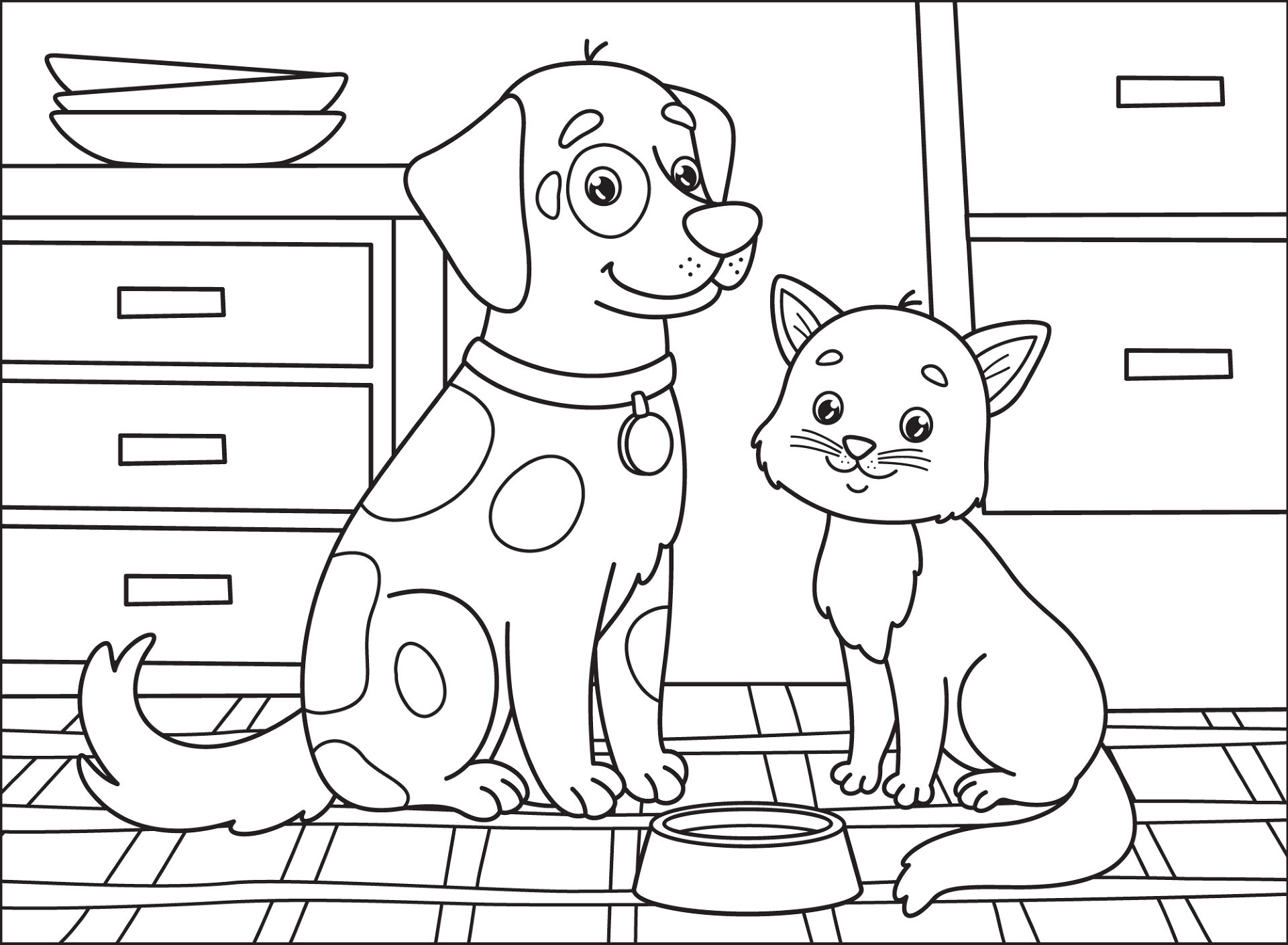 Desenho de Amizade para colorir e imprimir: número 46