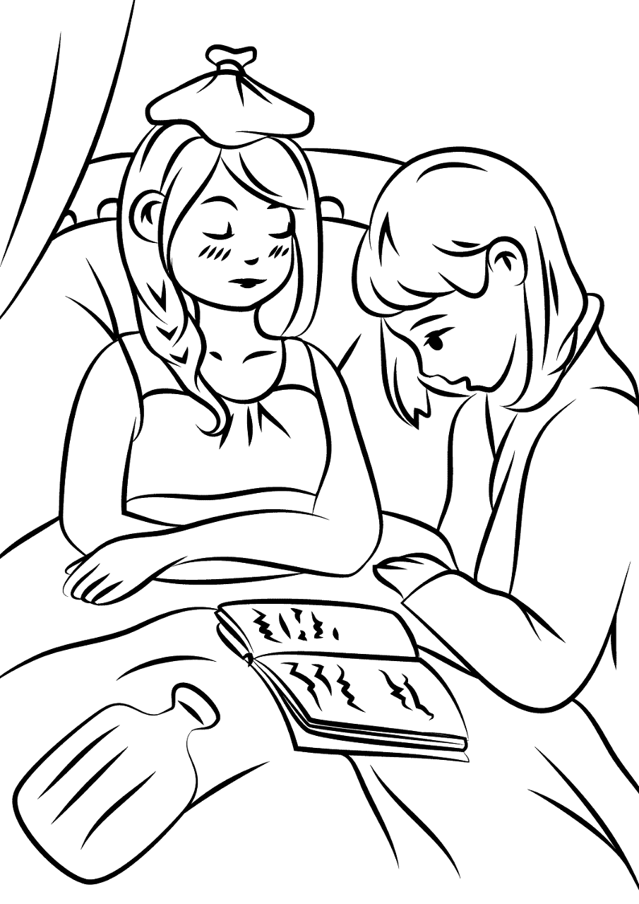 Desenho de Amizade para colorir