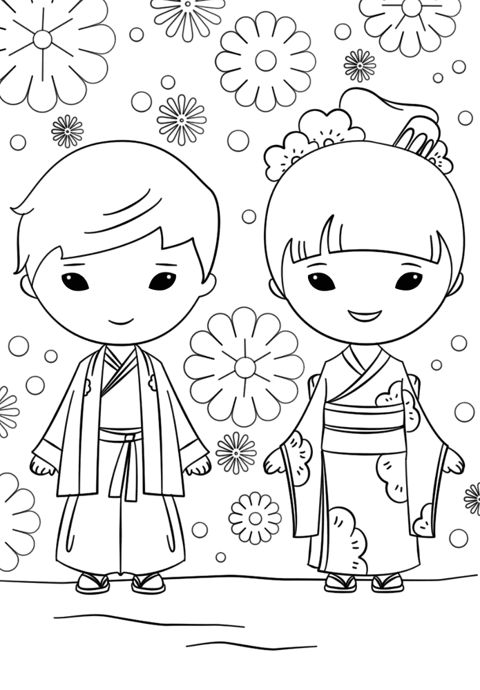 Desenho de Amizade para colorir