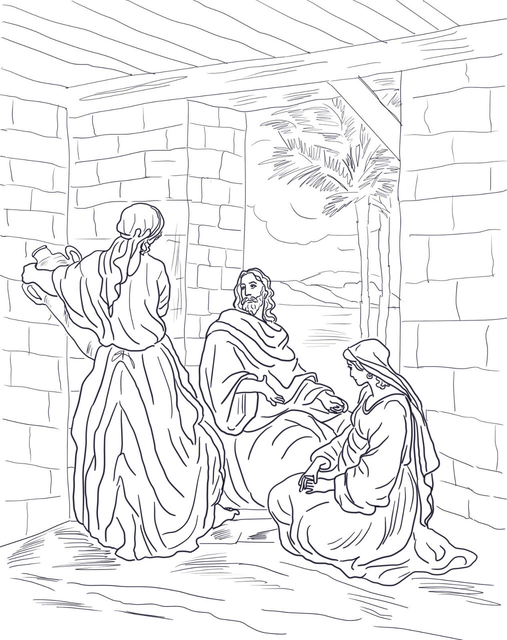 Desenho de Amizade para colorir