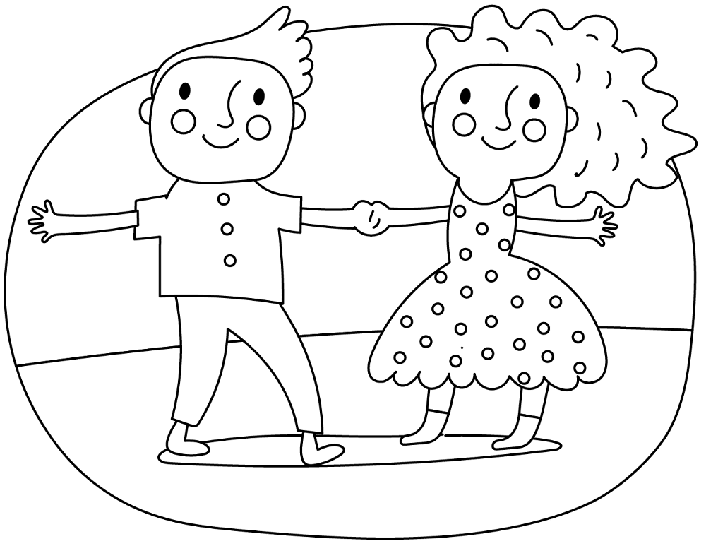 Desenho de Amizade para colorir