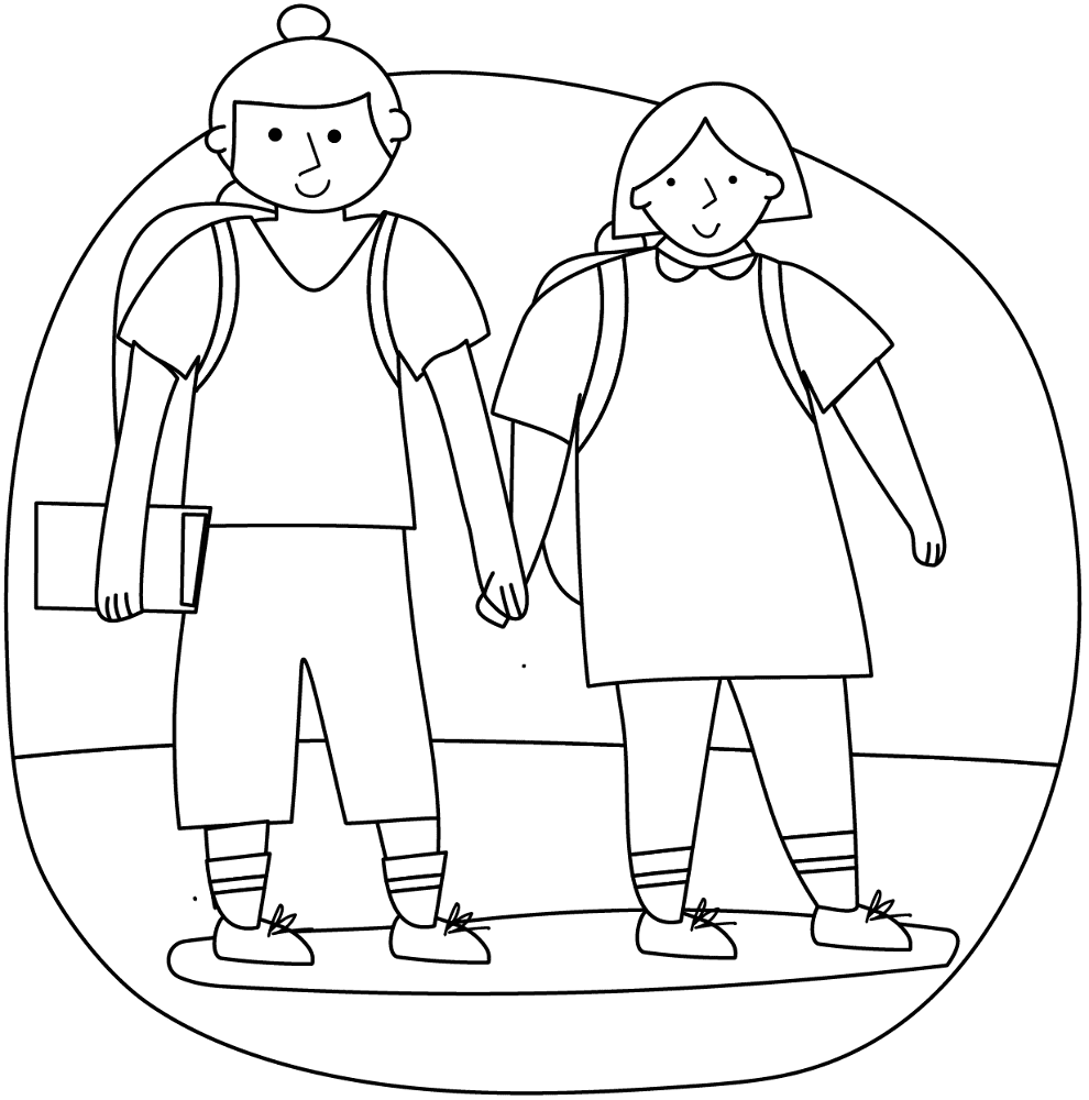 Desenho de Amizade para colorir