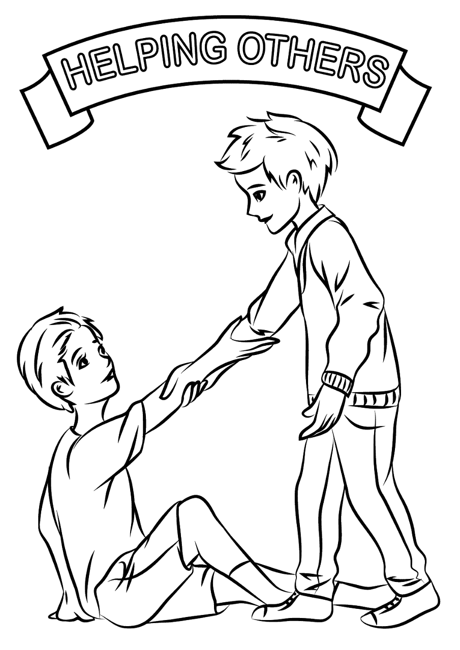 Desenho de Amizade para colorir