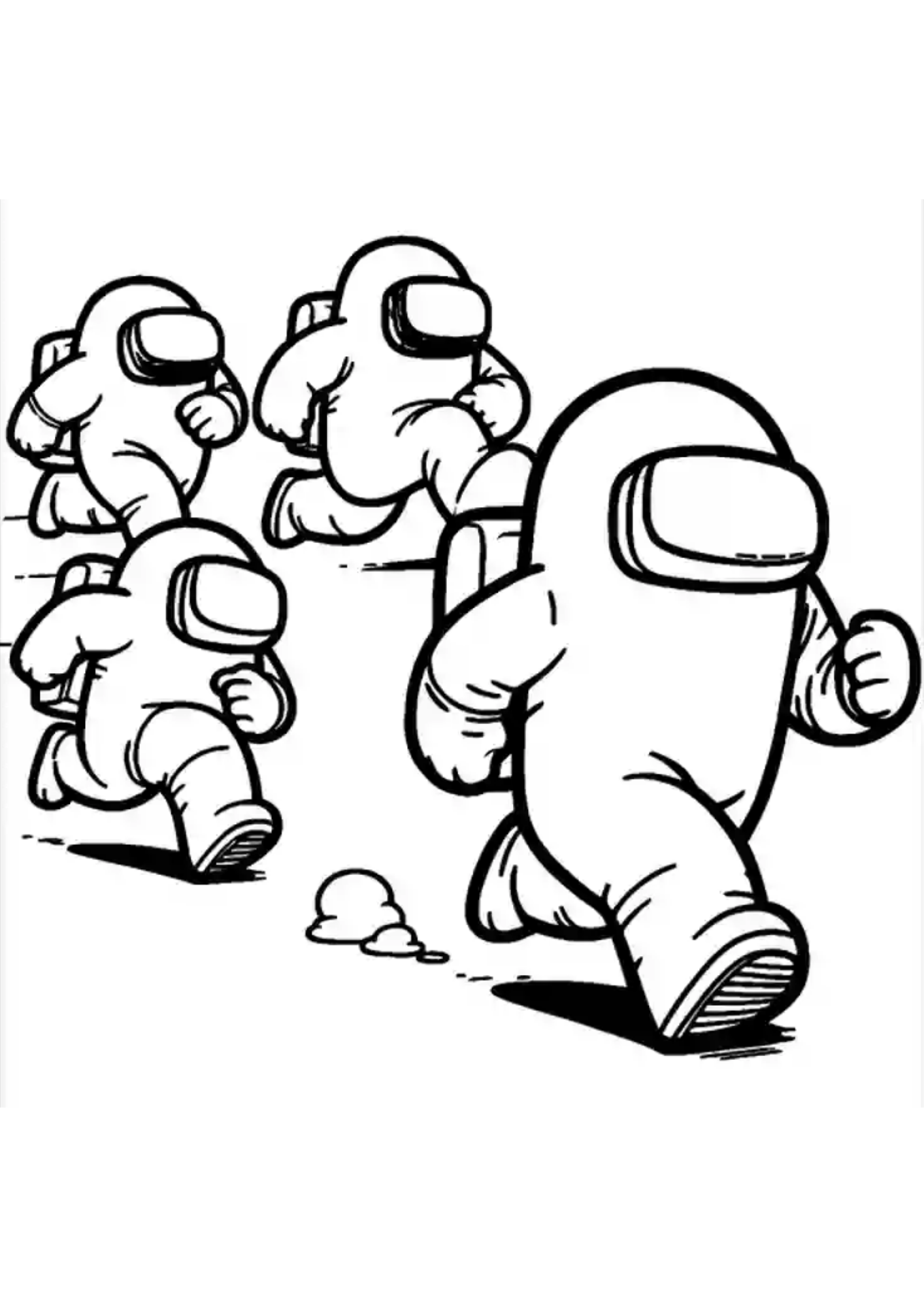 Desenho de Among Us para colorir e imprimir: número 15