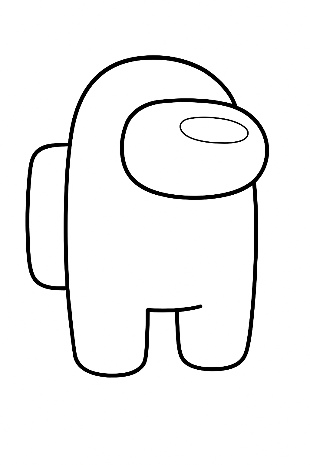 Desenho de Among Us para colorir e imprimir: número 17