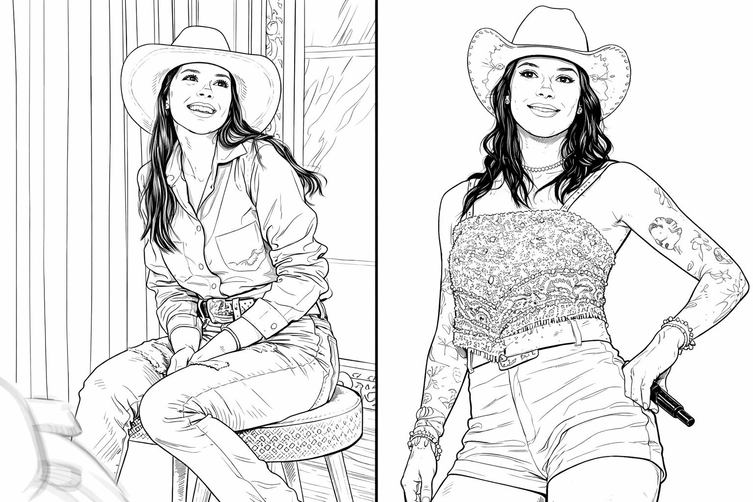 Desenho de Ana Castela para colorir e imprimir: número 2