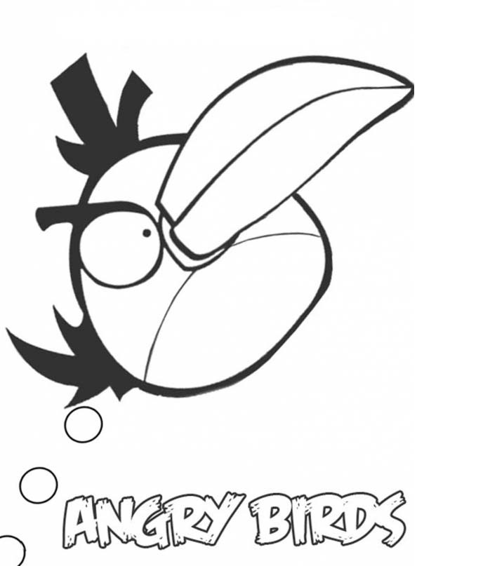 Desenho de Angry Birds para colorir e imprimir: número 6