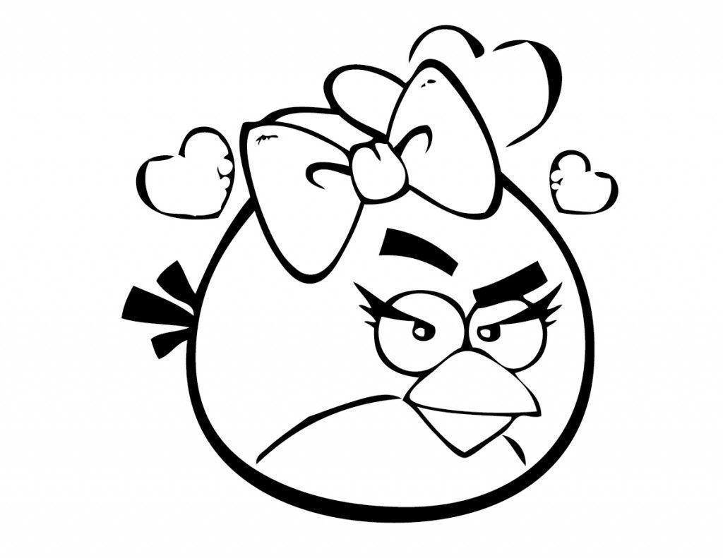 Desenho de Angry Birds para colorir e imprimir: número 7