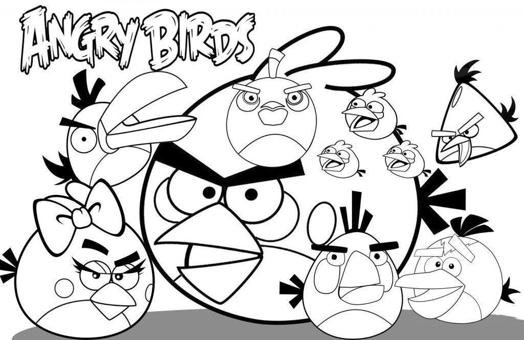 Desenho de Angry Birds para colorir e imprimir: número 9
