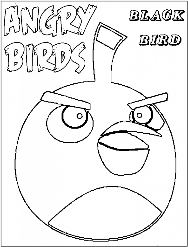 Desenho de Angry Birds para colorir e imprimir: número 10
