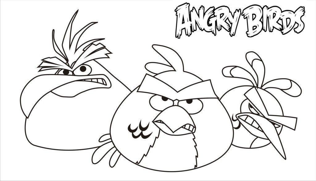Desenho de Angry Birds para colorir e imprimir: número 12
