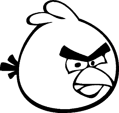 Desenho de Angry Birds para colorir e imprimir: número 13