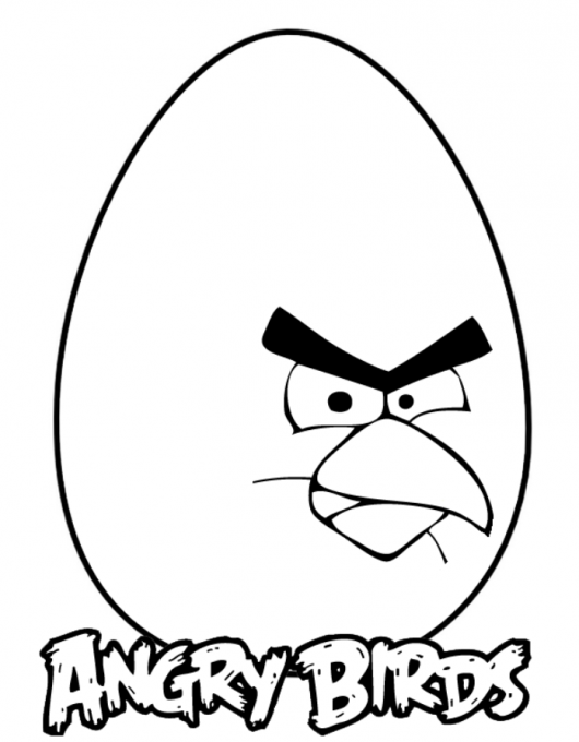 Desenho de Angry Birds para colorir e imprimir: número 14